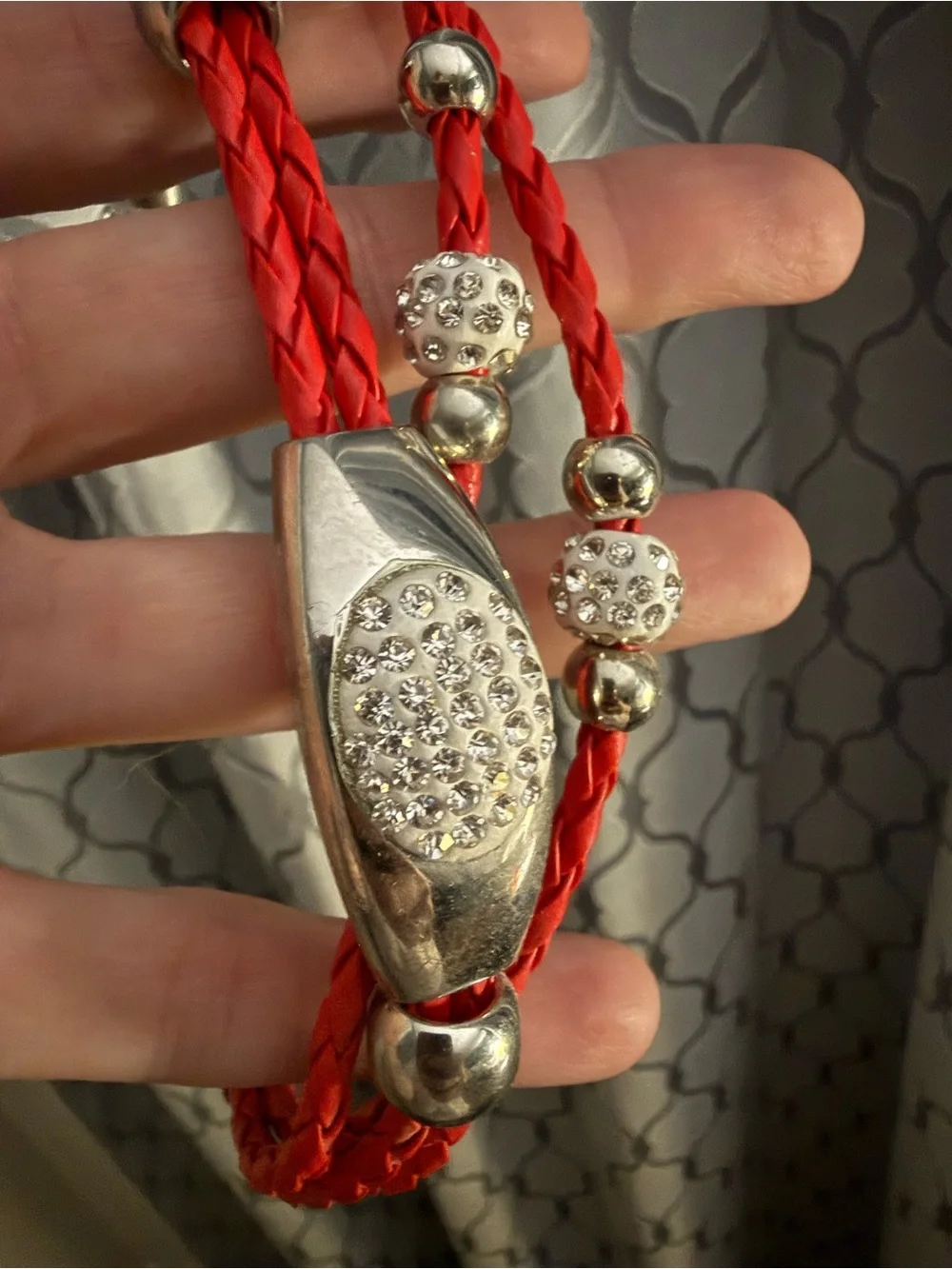 Red Crystal Accent Bracelet